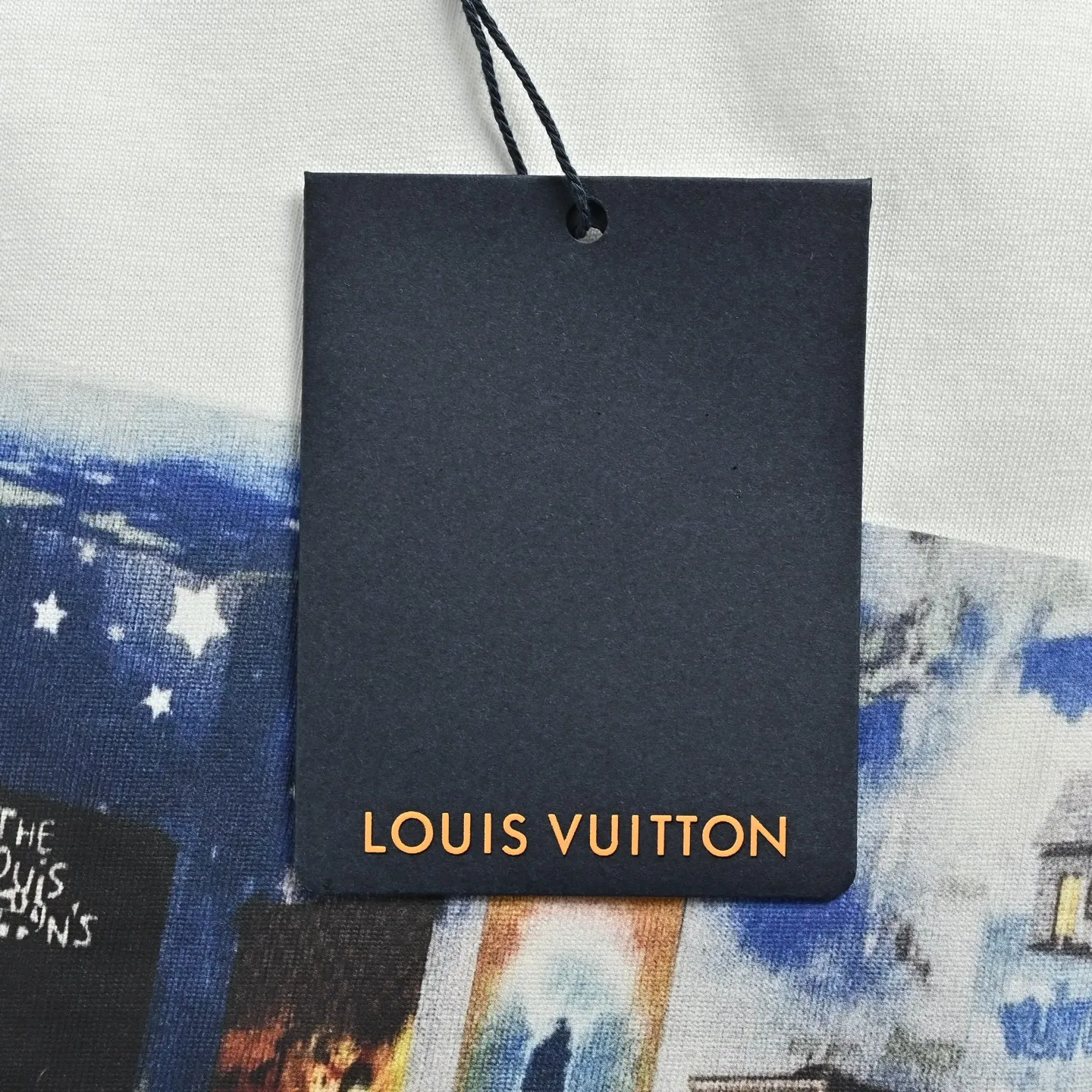 Louis Vuitton/Louis Vuitton oil painting graffiti printed short sleeves